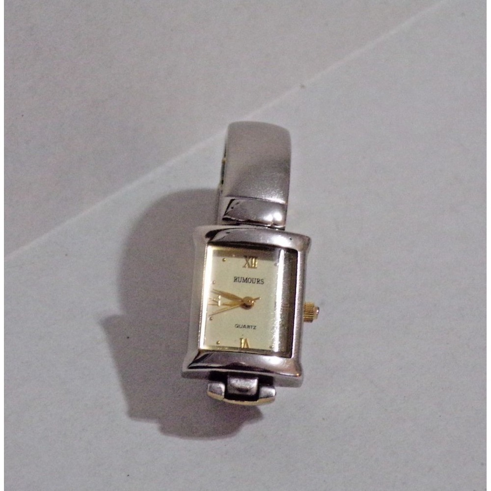Rumours Watch Women's Silver & Gold Tone 6.75" Band Quartz New Battery